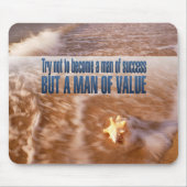 価値ある人間になれ感動的引用文 マウスパッド (正面)