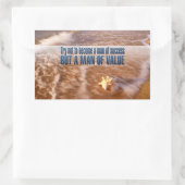 価値ある人間になれ感動的引用文 長方形シール (バッグ)