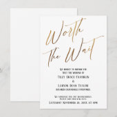 価値ある延期 結婚発表 招待状 (正面/裏面)