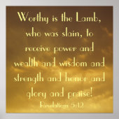 価値があるラムの聖書の聖句の啓示ポスター ポスター (正面)