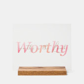 価値があるラム水の色クリスチャン芸術。 アクリルサイン (正面)