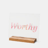 価値があるラム水の色クリスチャン芸術。 アクリルサイン (傾斜)