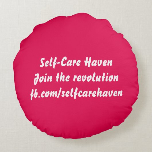 価値がある前向きな断言の枕です ラウンドクッション (裏面)