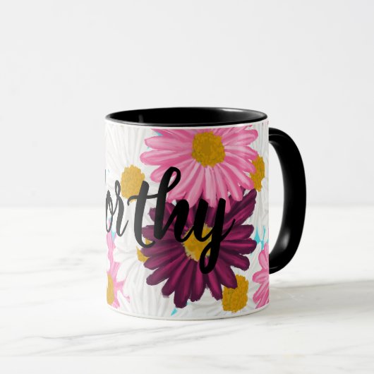 価値がある多彩のデイジーのマグ マグカップ (正面右)