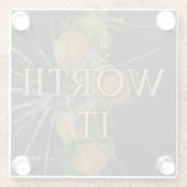 価値がある ガラスコースター (裏面)