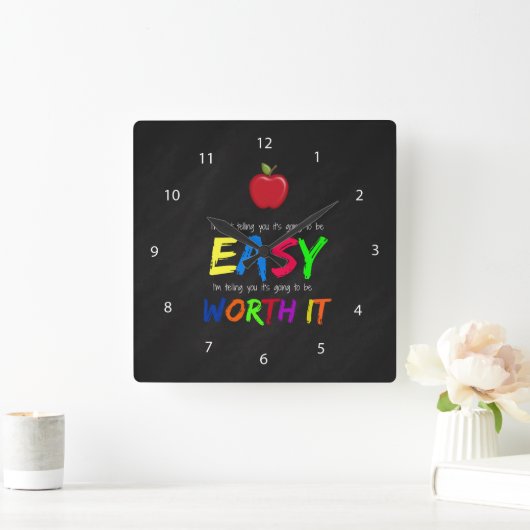 価値がある スクエア壁時計 (ホーム)