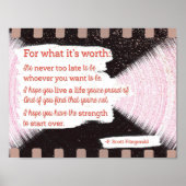 価値のあるもの ポスター (正面)