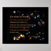 価値のあるもの ポスター (正面)