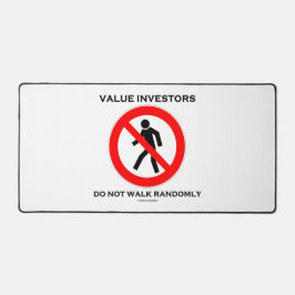 価値のある投資家は無作為にサインのユーモアを歩かない デスクマット