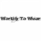 価値のある衣服ステッカー シール (正面)