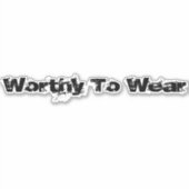 価値のある衣服 シール (正面)