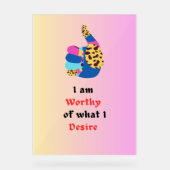 価値のある アクリルサイン (正面)