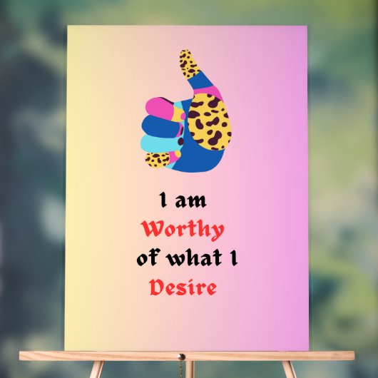 価値のある アクリルサイン (ニュートラル)