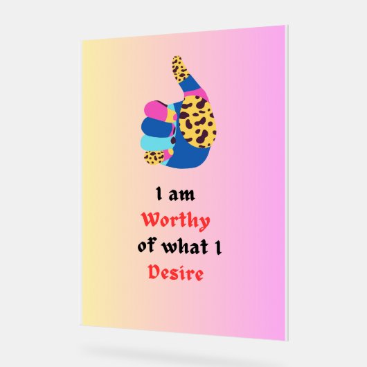 価値のある アクリルサイン (傾斜)