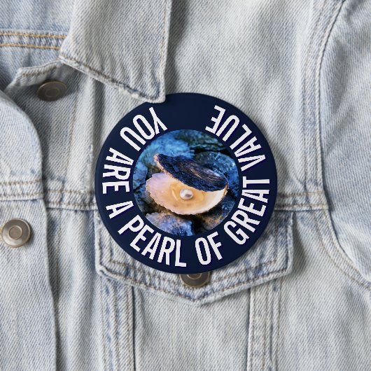 価値のオイスターパール素晴らしクリスチャンカスタム 缶バッジ (インサイチュ)