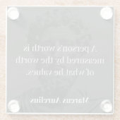 価値の定義: Marcus Aurelius on Values ガラスコースター (裏面)