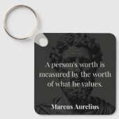 価値の定義： Marcus Aurelius on Values キーホルダー (正面)