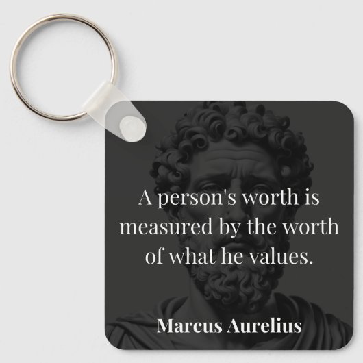 価値の定義： Marcus Aurelius on Values キーホルダー (正面)