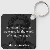 価値の定義： Marcus Aurelius on Values キーホルダー (裏面)