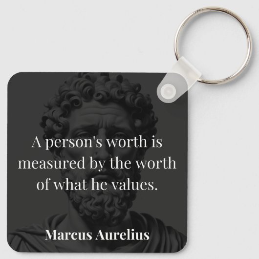 価値の定義： Marcus Aurelius on Values キーホルダー (裏面)