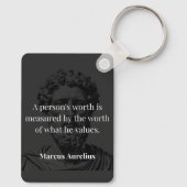 価値の定義： Marcus Aurelius on Values キーホルダー (裏面)