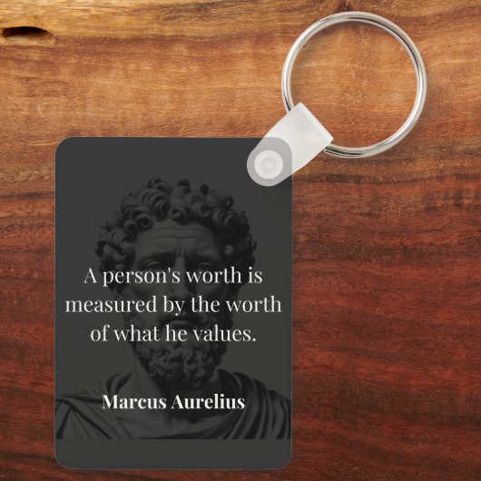 価値の定義: Marcus Aurelius on Values キーホルダー (裏面)