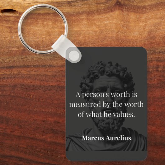価値の定義： Marcus Aurelius on Values キーホルダー (正面)