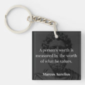 価値の定義： Marcus Aurelius on Values キーホルダー (正面)
