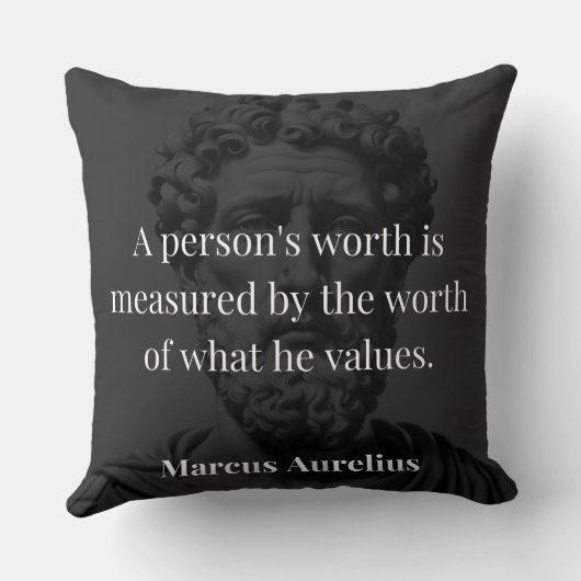 価値の定義: Marcus Aurelius on Values クッション (裏面)