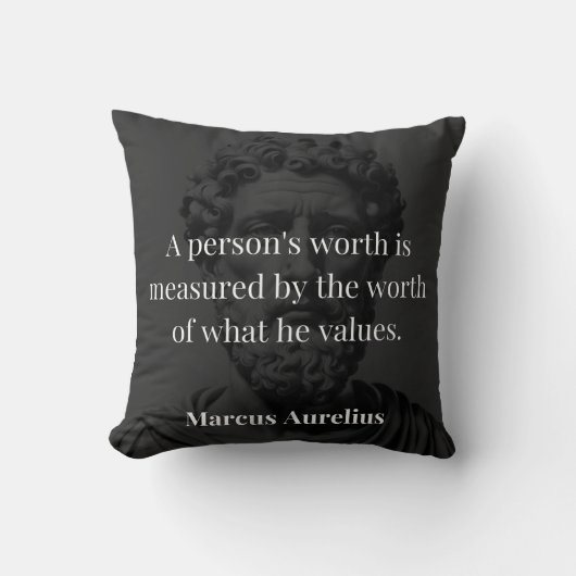価値の定義： Marcus Aurelius on Values クッション (正面)