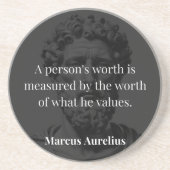 価値の定義： Marcus Aurelius on Values コースター (正面)