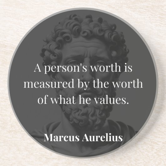 価値の定義： Marcus Aurelius on Values コースター (正面)