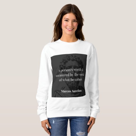 価値の定義: Marcus Aurelius on Values スウェットシャツ (正面フル)