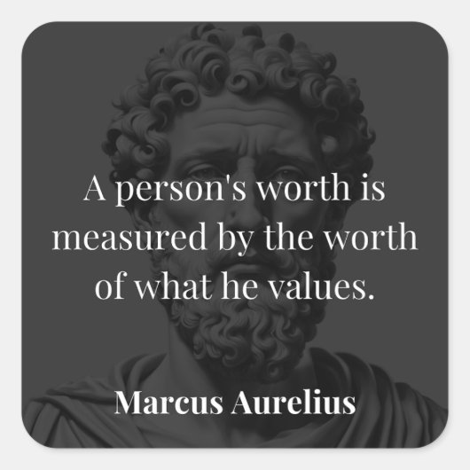 価値の定義： Marcus Aurelius on Values スクエアシール (正面)