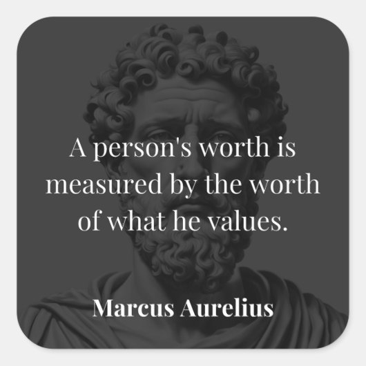 価値の定義: Marcus Aurelius on Values スクエアシール (正面)