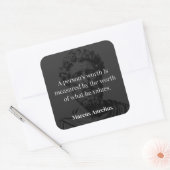 価値の定義: Marcus Aurelius on Values スクエアシール (封筒)