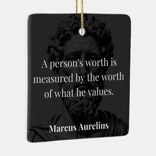 価値の定義: Marcus Aurelius on Values セラミックオーナメント (右)