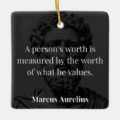 価値の定義: Marcus Aurelius on Values セラミックオーナメント (正面)