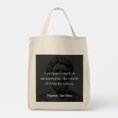 価値の定義： Marcus Aurelius on Values トートバッグ (裏面)