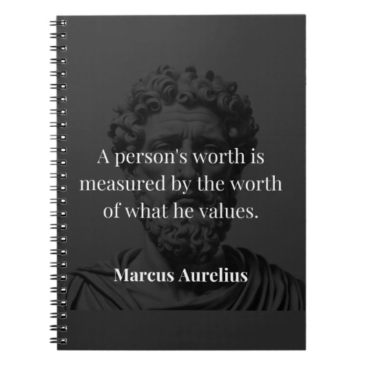 価値の定義: Marcus Aurelius on Values ノートブック (正面)