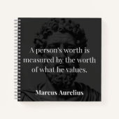 価値の定義： Marcus Aurelius on Values ノートブック (正面)
