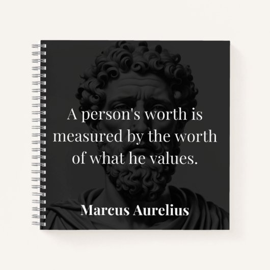 価値の定義： Marcus Aurelius on Values ノートブック (正面)