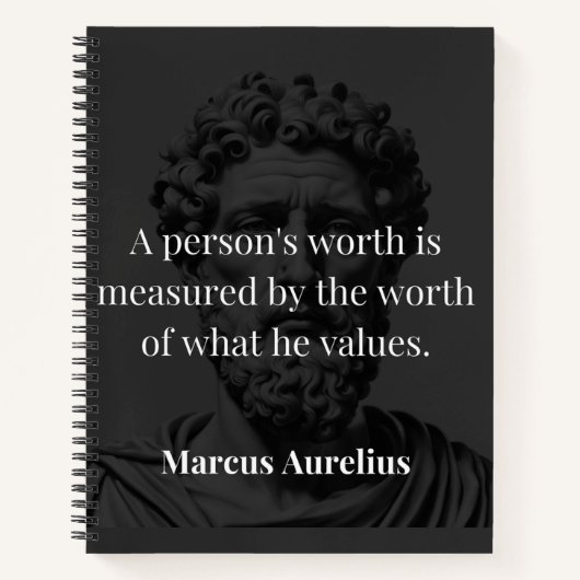 価値の定義： Marcus Aurelius on Values ノートブック (正面)