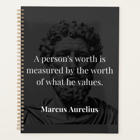 価値の定義: Marcus Aurelius on Values プランナー手帳 (正面)