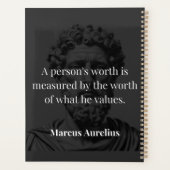 価値の定義: Marcus Aurelius on Values プランナー手帳 (裏面)