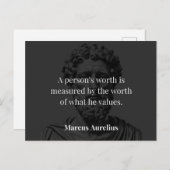 価値の定義: Marcus Aurelius on Values ポストカード (正面/裏面)
