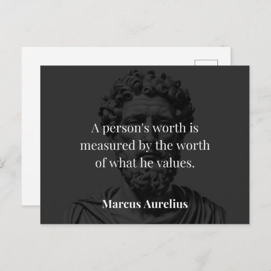価値の定義: Marcus Aurelius on Values ポストカード (正面/裏面)