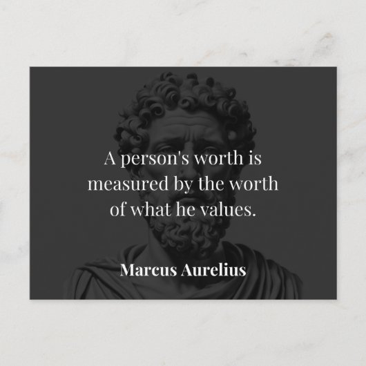 価値の定義: Marcus Aurelius on Values ポストカード (正面)