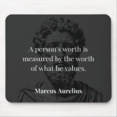 価値の定義: Marcus Aurelius on Values マウスパッド (正面)