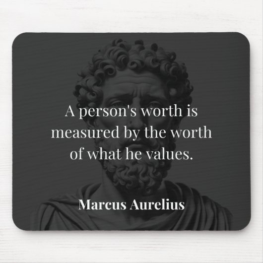 価値の定義： Marcus Aurelius on Values マウスパッド (正面)